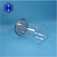 Boîte en plastique PET ronde de 2300 ml, de qualité alimentaire, étanche, sans BPA, facile à ouvrir, pour les collations, les noix, les bonbons, le bœuf séché
