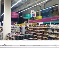 Système de rail linéaire LED 50W, système d'éclairage linéaire commercial modulaire et connectable