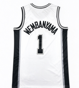 Maillot de basket San Antonio Duncan 21 Robinson 50 Wembanyama 1 pour homme, veste de sport respirante cousue, uniforme de basket des Spurs - Product Image 4
