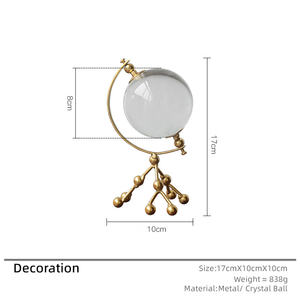 Moderna Escultura Decorativa de Cristal <span class=keywords><strong>3D</strong></span> de Lujo Estilo Nórdico, Bola de Cristal para Decoración del Hogar, Adorno para Sala de Estar u Oficina - Product Image 6