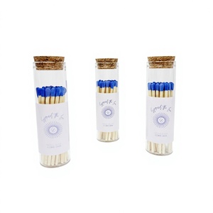 ฉลากห่อแบบมินิมอลสีขาวลายพระอาทิตย์ สำหรับใส่ไม้ขีดไฟแก้วพร้อมจุกไม้ก๊อกธรรมชาติ ป้องกันความร้อน ไม้ขีดไฟตกแต่งทรงยาว - Product Image 4