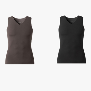 Autumn Winter Seamless Plus-Size Men's Thermal Base Layer Vest Smooth Fabric Warm <b>Sleeveless</b> <b>Top</b> - Product Image 2