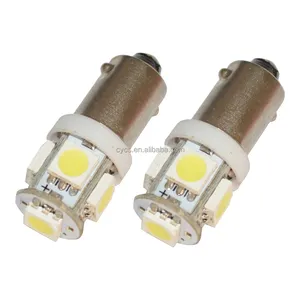 12V BA9S 5050 5SMD led ampul süper beyaz araba İç Dome harita ışık sinyal lambası süper parlak otomotiv led ışık ba9s