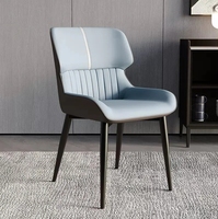 Hanyee 2024 OEM ODM Bienvenue, chaise de salle à manger en cuir de style français moderne et luxueux, mobilier de maison, logo personnalisé, pieds en métal