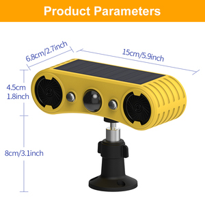 Ahuyentador de Animales Ecológico con Energía Solar, Material ABS Sólido, 13 Sonidos Integrados, Sensor de Movimiento, para Jabalíes/Osos/Lobos/Monos - Product Image 6