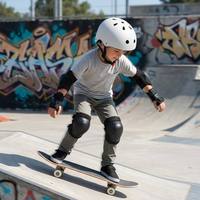 Ensemble de casque de skateboard pour jeunes réglable en 7 parties, protections de couleur néon pour les sports de plein air, rembourrage EPE, coque ABS
