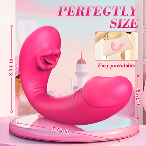Vibratore 2 in 1 con Funzione di Succhio e Stimolazione per Donne, Dildo Vibrante per Clitoride, Giocattolo Sessuale per Coppie e Masturbatore Femminile - Product Image 2