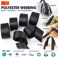 Sangle en polyester personnalisée pour laisse de chien, sac à dos, poignée de sac, sangle pour sacs, laisse pour animaux de compagnie, vêtements – Fabrication OEM/ODM