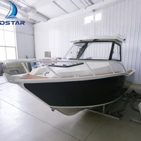Yacht de pêche en alliage d'aluminium de 20 pieds avec moteur et système de commande en option