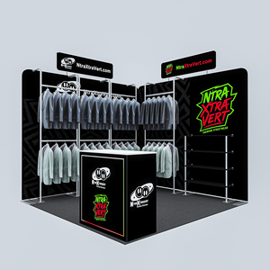 10x10ft/3x3 quần áo hiển thị đứng triển lãm thương mại gian hàng Nhôm xách tay quần áo triển lãm gian hàng nhanh chóng cài đặt biểu tượng tùy chỉnh - Product Image 2