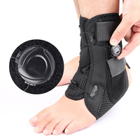 Attelle de cheville réglable à manivelle avec cordon de serrage, bande élastique en PU, attelle en aluminium pour soutien et décompression des ligaments, maintien stable de la cheville