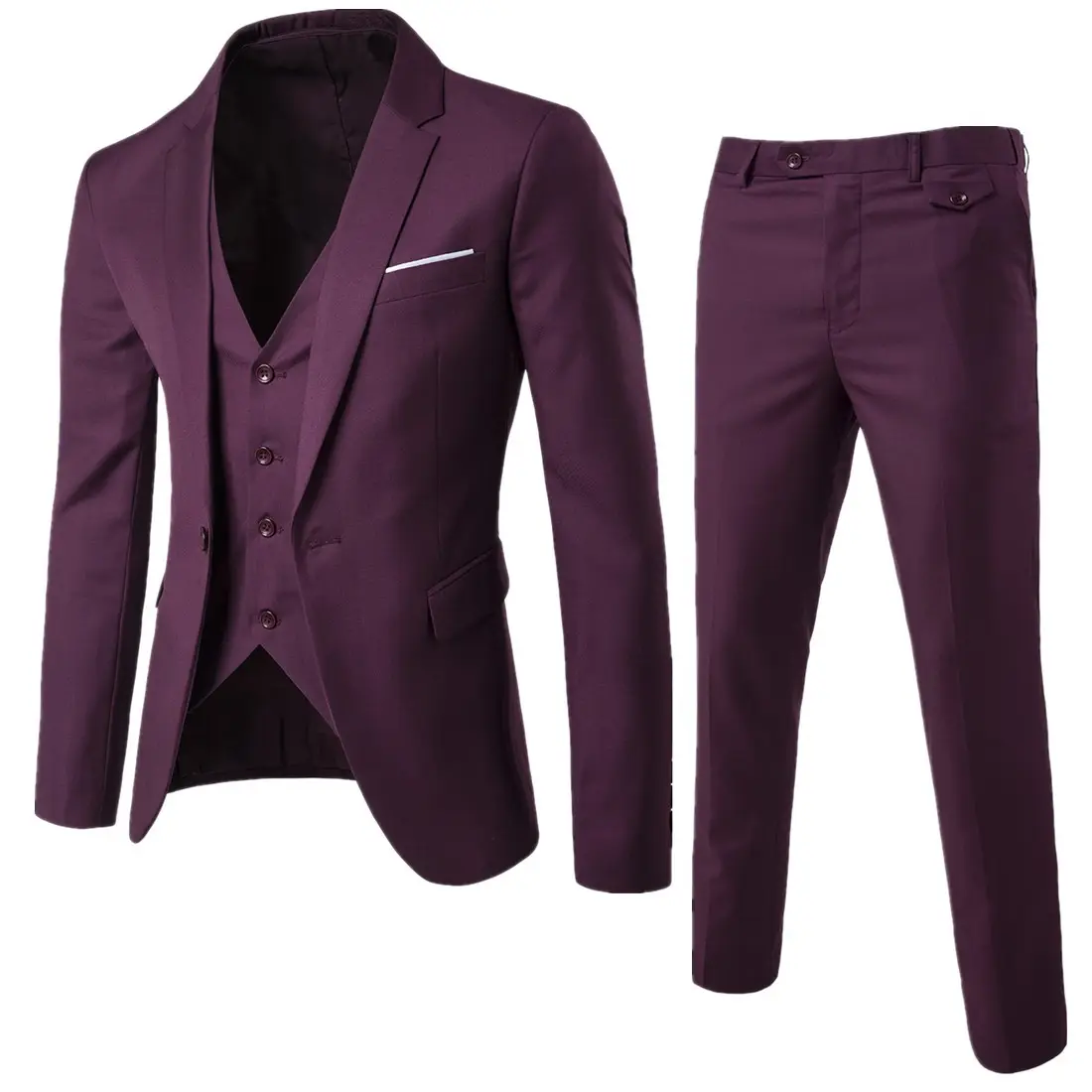 Men's Active Series Classic Fit Stretch Suit Separate (Blazer, Vest and Pant)