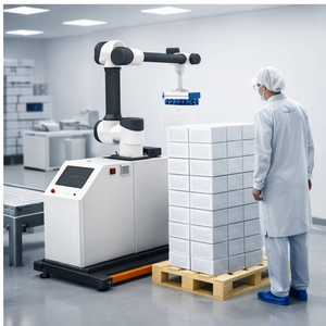 หุ่นยนต์จัดเรียงกล่องอัตโนมัติ PM-CP20 หุ่นยนต์โคบอทแบบร่วมปฏิบัติงาน ลดต้นทุนแรงงาน ระบบจัดการสินค้าอัตโนมัติ - Product Image 1