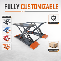 Plateforme élévatrice mobile à ciseaux hydraulique de 3500 kg certifiée CE, élévateur à ciseaux de 1,2 m et 1,4 m à positionnement central