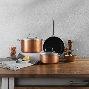 Ensemble de casseroles et poêles de luxe de haute qualité pour cuisine à induction, en aluminium épais, avec revêtement antiadhésif <span class=keywords><strong>Tefal</strong></span>, pour la cuisson et les soupes - Product Image 1
