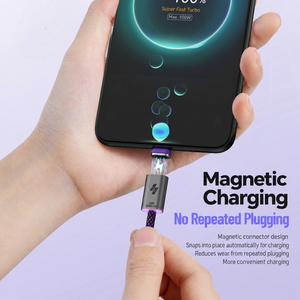 สายเคเบิล SIKAI 240W USB-C to USB-C <span class=keywords><strong>แบ</strong></span>บแม่เหล็กม้วนเก็บได้ หัวต่อ Type-C <span class=keywords><strong>แบ</strong></span>บถอดได้ พร้อม E-Marker และสายถัก สำหรับ<span class=keywords><strong>ต</strong></span>ั้งโ<span class=keywords><strong>ต</strong></span>๊ะ ใช้งานกับ iPhone - Product Image 3