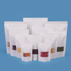 Wholesale Custom Print Logo White Kraft Paper Bag