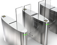Barrière coulissante avec lecteur de carte RFID, contrôle d'accès de sécurité, tourniquet à clapet, anti-tailgating, acier inoxydable, protection IP66