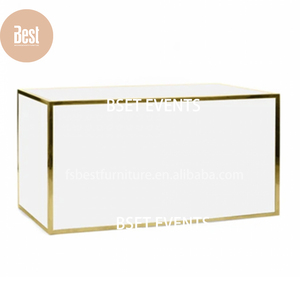 Đảng sử dụng đồ nội thất thanh hình dạng thẳng khung thép không gỉ trắng Acrylic xách tay gấp bảng thanh - Product Image 1