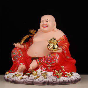 <span class=keywords><strong>Bouddha</strong></span> Maitreya en <span class=keywords><strong>porcelaine</strong></span> poli à la main, ornement d'autel domestique, 12, 16 et 19 pouces, Bodhisattva <span class=keywords><strong>rieur</strong></span> et éclatant de joie - Product Image 3