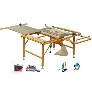 China Hot Selling Volledige Set Panel Saw Houtbewerking Mini Cirkelzaag Draagbare Vouwen Hout Rolwagen Zag Push Tafel Saw