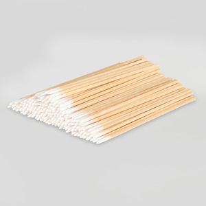 Hisopos de algodón Bonson de 10 cm con punta en forma de bastón de madera para cosmética, decoración de uñas, maquillaje y limpieza. - Product Image 1