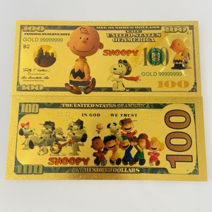 Nuevo Billete Conmemorativo de Snoopy del Anime Americano, Billete de Papel Metálico con Personaje de Dibujos Animados, Moneda Conmemorativa de Oro de 24k - Product Image 6