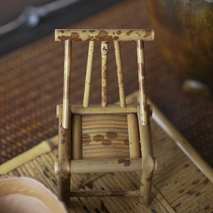 Accesorios para la ceremonia del té de bambú, adornos, artículos coleccionables para mesa, pequeñas artesanías de bambú, mesitas pequeñas - Product Image 1