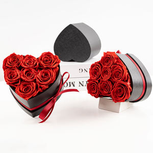 MCfloral Rosa Preservada Preservada Home Decoration Items <span class=keywords><strong>Ong</strong></span> Life Nounours En La Rose Eternelle Forever Flower in Heart Box - Product Image 3