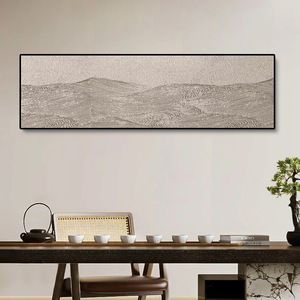 <span class=keywords><strong>Pintura</strong></span> de <span class=keywords><strong>Paisaje</strong></span> Enmarcada de Estilo Chino Moderno Wabi-Sabi, <span class=keywords><strong>Pintura</strong></span> de Porcelana de Cristal de Lujo para Decoración de Sala de Estar - Product Image 2
