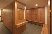 Casiers de rangement Brikley HPL pour employés avec serrure à clé, design en forme de L, prix d'usine, stratifié compact imperméable