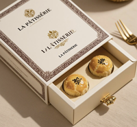 Caja de Regalo con Cajón Deslizable para Postres y Pasteles, con Asa de Cinta, Diseño Artístico, Ecológica, Tamaño Personalizado, Logotipo Personalizado en Relieve, para Panadería