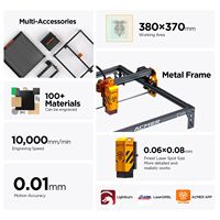 Machine de gravure laser CNC ACMER P1 S PRO DIY, puissance de sortie comprimée, vitesse rapide, haute précision, découpe laser