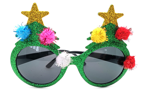 Gafas de sol festivas en forma de árbol de Navidad Gafas de regalo divertidas Gafas decorativas de Navidad de moda - Product Image 3