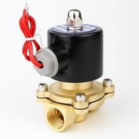 Vanne solénoïde à diaphragme en cuivre normalement fermée, interrupteur de contrôle eau/air 220V/24V 1/2"/3/4" Type Électromagnétique DC