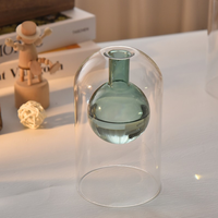 Bouteille diffuseur de parfum d'ambiance Sishang 100ml en verre double couche irrégulier vert pour la maison