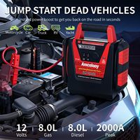 Tyrell Chenergy HH604 2000A Peak Amp 240W Jump Starter Portabel untuk Mobil/Truk 12V Penguat Baterai Lampu LED Pompa Udara Pengisi Angin Ban