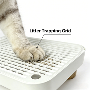 Pédale de <span class=keywords><strong>bac</strong></span> <span class=keywords><strong>à</strong></span> litière <span class=keywords><strong>pour</strong></span> chat en silicone antidérapant, double couche, nid d'abeille, lavable, <span class=keywords><strong>pour</strong></span> attraper le <span class=keywords><strong>sable</strong></span>, vente en gros - Product Image 3