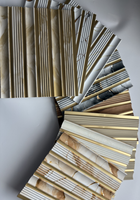 Panneau de revêtement décoratif d'intérieur de maison de Offre Spéciale 300mm panneau de mur de persiennes décoratives de charbon de bois de polystyrène Ps