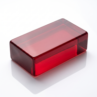 Brique de verre transparente à haute transmission lumineuse, bloc de verre décoratif solide et lisse pour séparateur de pièce