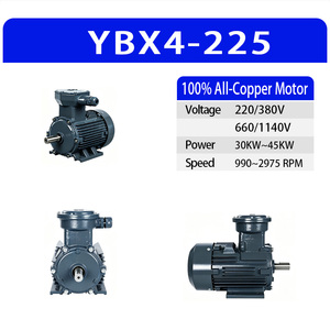 Motor Trifásico de Doble Voltaje YBX4-225 380V/660V, 2/4/6/8 Polos, 30-45kW, Alta Sobrecarga, Estable, Amplio Rango de Voltaje, Motor de Potencia para Minería - Product Image 4