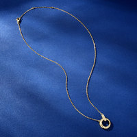 Nouveauté : Collier Cercle Entrelacé en Argent 925 avec Breloques de Noël en Moissanite (1,8 mm, 1,6 mm, 1,4 mm, 1,1 mm) pour Femme