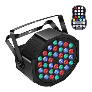 Par LED controlado por batería RGB, luces de escenario, 72W