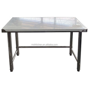 Vasca singola europea lavello da <span class=keywords><strong>cucina</strong></span> in acciaio inox fatto a mano rubinetto a 1 foro-senza piano di lavoro Backsplash solido sotto scaffale per C - Product Image 1