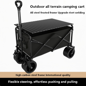 300L Wide Wheels Folding <strong>Wagon</strong> Portable Camping Cart Collapsible Foldable Trolly for <strong>Beach</strong> Outdoor Garden Picnic Shopping - Product Image 5