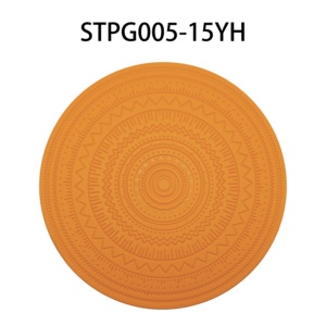 2025 High Grade Classic Round <b>Leather</b> Table Mat PVC Kitchen Wedding Mat is customizable - Product Image 5