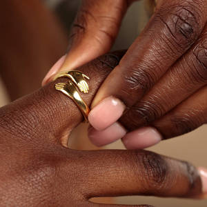 Wholesale High Quality American Style Adjustable Couple Love <strong>Hug</strong> <strong>Ring</strong> Gold 925 Sterling <strong>Silver</strong> <strong>Hug</strong> <strong>Ring</strong> <strong>Silver</strong> - Product Image 2