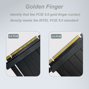 KBQCONN PCIe 5.0 x16 Hochgeschwindigkeits-Flexibles Verlängerungskabel, Kartenadapter, 250mm Verbindungskabel - Product Image 3