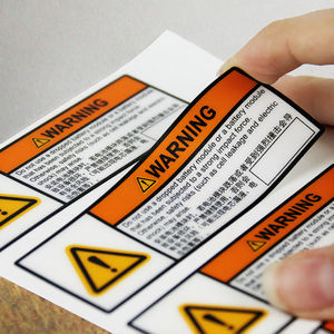 Étiquettes PC personnalisées de haute qualité, adhésives 3M, thermosensibles et durables pour membrane de panneau de commande - Autocollants de signalisation de danger, commande minimale - Product Image 3