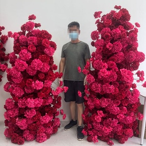 ฉากหลังงานแต่งงานแบบเค้กทาวเวอร์ลายดอกไม้ CTB018 โครงดอกไม้ประดิษฐ์สำหรับตกแต่งพิธีรับรองงานแต่งงาน - Product Image 5